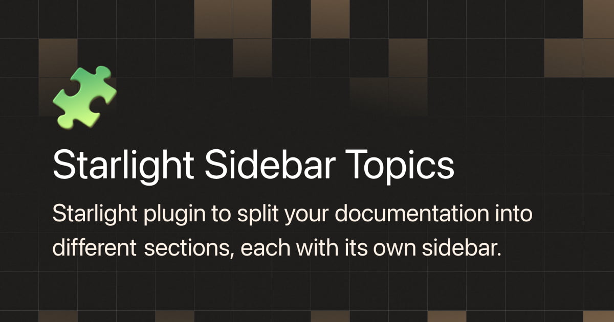 Starlight Sidebar Topics